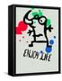 Enjoy Life 1-Lina Lu-Framed Stretched Canvas