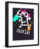 Enjoy Life 2-Lina Lu-Framed Art Print