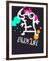 Enjoy Life 2-Lina Lu-Framed Art Print