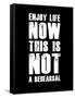 Enjoy Life Now Black-NaxArt-Framed Stretched Canvas