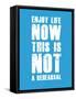 Enjoy Life Now Blue-NaxArt-Framed Stretched Canvas