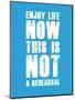 Enjoy Life Now Blue-NaxArt-Mounted Premium Giclee Print