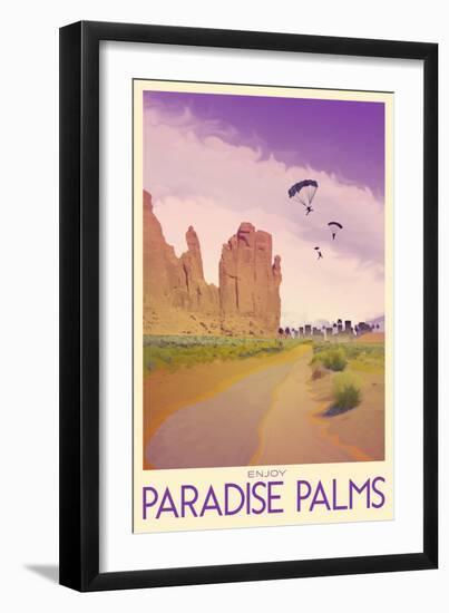 Enjoy Paradise Palms-null-Framed Premium Giclee Print