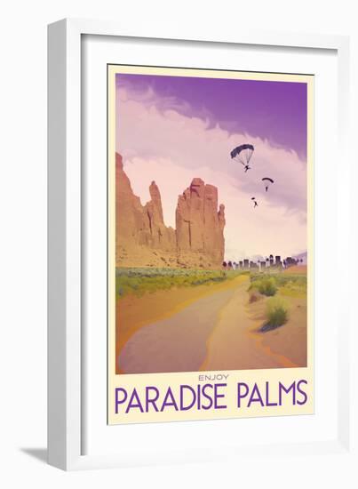 Enjoy Paradise Palms-null-Framed Premium Giclee Print