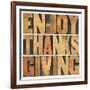 Enjoy Thanksgiving-PixelsAway-Framed Art Print