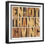 Enjoy Thanksgiving-PixelsAway-Framed Art Print