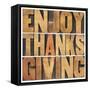 Enjoy Thanksgiving-PixelsAway-Framed Stretched Canvas