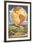 Enjoy Your Travels, Globe with Americas-null-Framed Art Print