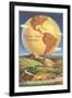 Enjoy Your Travels, Globe with Americas-null-Framed Art Print