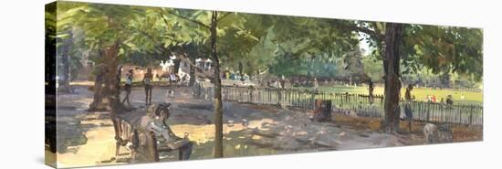 Enjoying a Glass of Wine, Holland Park, Summer, 2009-Peter Brown-Stretched Canvas