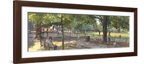 Enjoying a Glass of Wine, Holland Park, Summer, 2009-Peter Brown-Framed Giclee Print