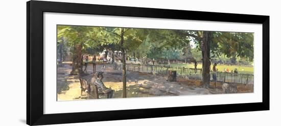 Enjoying a Glass of Wine, Holland Park, Summer, 2009-Peter Brown-Framed Giclee Print