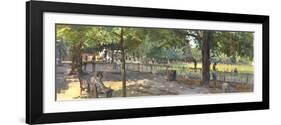 Enjoying a Glass of Wine, Holland Park, Summer, 2009-Peter Brown-Framed Giclee Print