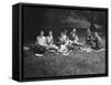 Enjoying a picnic at the Middlesex County AC Hill Climb, c1930-Bill Brunell-Framed Stretched Canvas