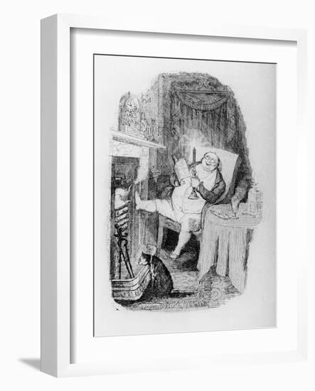 Enjoying Christmas-English School-Framed Giclee Print