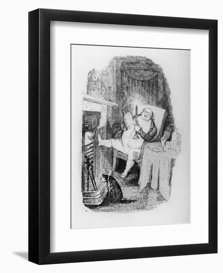 Enjoying Christmas-English School-Framed Giclee Print