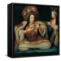 Enjoying Coffee, Early 18th C-null-Framed Stretched Canvas