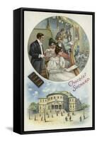 Enjoying Suchard Chocolate at the Opera or Theatre-null-Framed Stretched Canvas