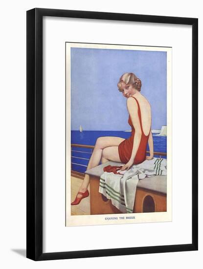 Enjoying The Breeze, UK-null-Framed Giclee Print