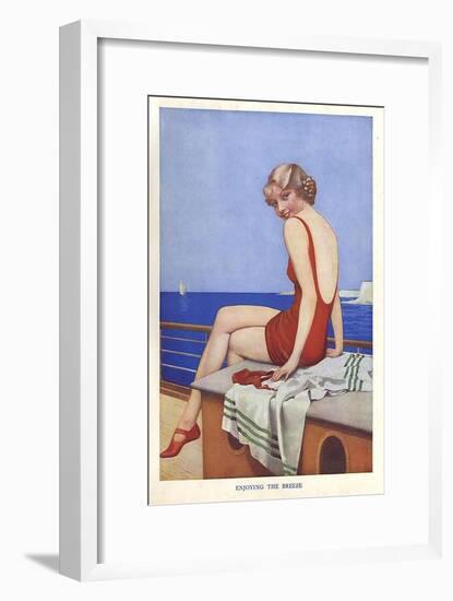 Enjoying The Breeze, UK-null-Framed Giclee Print