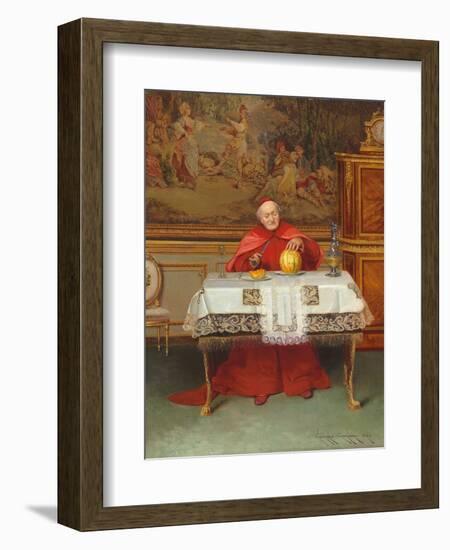 Enjoying the Fruits of the Spirit (Oil on Panel)-Georges Croegaert-Framed Giclee Print