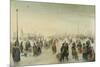 Enjoying the Ice Near a Town, Hendrick Avercamp-Hendrick Avercamp-Mounted Premium Giclee Print