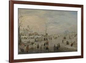 Enjoying the Ice-Hendrick Avercamp-Framed Premium Giclee Print