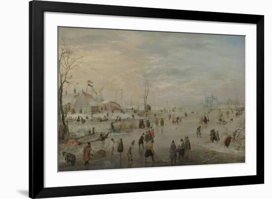 Enjoying the Ice-Hendrick Avercamp-Framed Premium Giclee Print