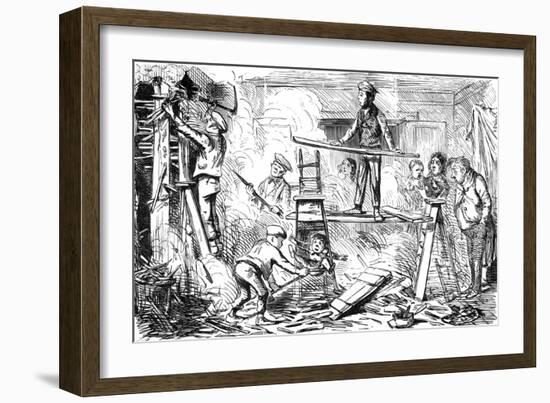 Enlarging a Room, Leech-John Leech-Framed Art Print