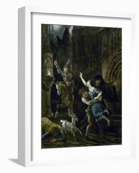 Enlèvement d'Esméralda-Louis Boulanger-Framed Giclee Print