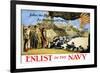 Enlist in the Navy, Follow the Boys in Blue, c.1914-George Hand Wright-Framed Art Print