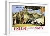 Enlist in the Navy, Follow the Boys in Blue, c.1914-George Hand Wright-Framed Art Print