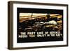 Enlist in the Navy, The First Line of Defense, c.1914-Hampton Francis Shirer-Framed Art Print