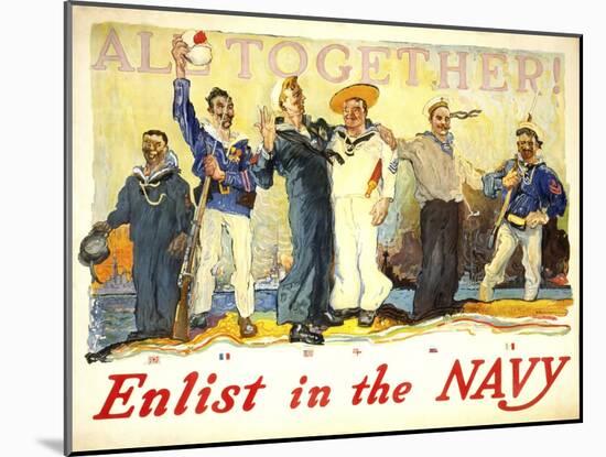Enlist in the Navy-null-Mounted Giclee Print