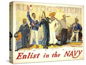Enlist in the Navy-null-Stretched Canvas