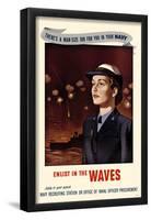 Enlist In The Waves-null-Framed Poster