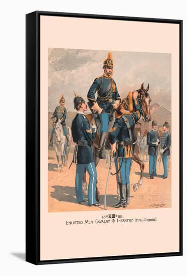 Enlisted Men, Cavalry and Infantry in Full Dress-H.a. Ogden-Framed Stretched Canvas