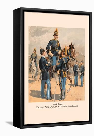 Enlisted Men, Cavalry and Infantry in Full Dress-H.a. Ogden-Framed Stretched Canvas