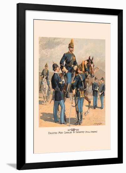 Enlisted Men, Cavalry and Infantry in Full Dress-H.a. Ogden-Framed Art Print