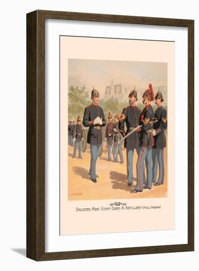 Enlisted Men, Staff and Artillery in Full Dress-H.a. Ogden-Framed Art Print