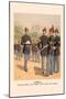 Enlisted Men, Staff and Artillery in Full Dress-H.a. Ogden-Mounted Art Print