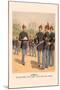 Enlisted Men, Staff and Artillery in Full Dress-H.a. Ogden-Mounted Art Print