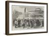 Enlisting Irish and German Emigrants on the Battery at New York-null-Framed Giclee Print