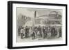 Enlisting Irish and German Emigrants on the Battery at New York-null-Framed Giclee Print