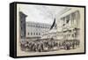 Enlistment of Volunteers into the National Guard, Place Du Pantheon, Paris, 1870-1871-null-Framed Stretched Canvas