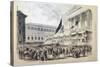 Enlistment of Volunteers into the National Guard, Place Du Pantheon, Paris, 1870-1871-null-Stretched Canvas