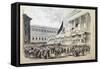 Enlistment of Volunteers into the National Guard, Place Du Pantheon, Paris, 1870-1871-null-Framed Stretched Canvas