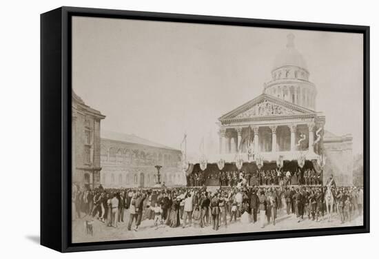 Enlistment of Volunteers into the National Guard, Place Du Pantheon, Paris, 1870-1871-null-Framed Stretched Canvas