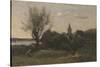 Ennery Near Auvers-Jean-Baptiste-Camille Corot-Stretched Canvas