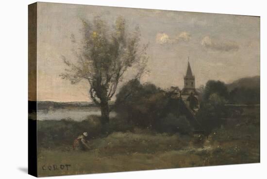 Ennery Near Auvers-Jean-Baptiste-Camille Corot-Stretched Canvas